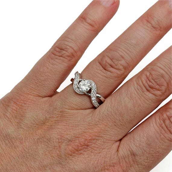Minimal Diamond Infinity Promise Ring | Infinity diamond ring, Gold infinity  ring, Engagement ring shapes
