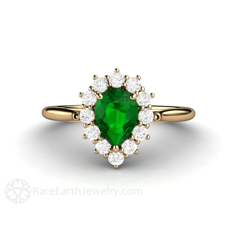 Tsavorite Ring Green Engagement Ring With Etsy
