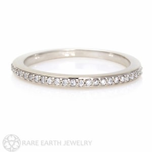 Classic Diamond Wedding Ring | Diamond Anniversary Band | Diamond Stacking Ring 14K 18K Gold or Platinum