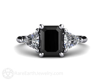 3 stone black diamond engagement rings online