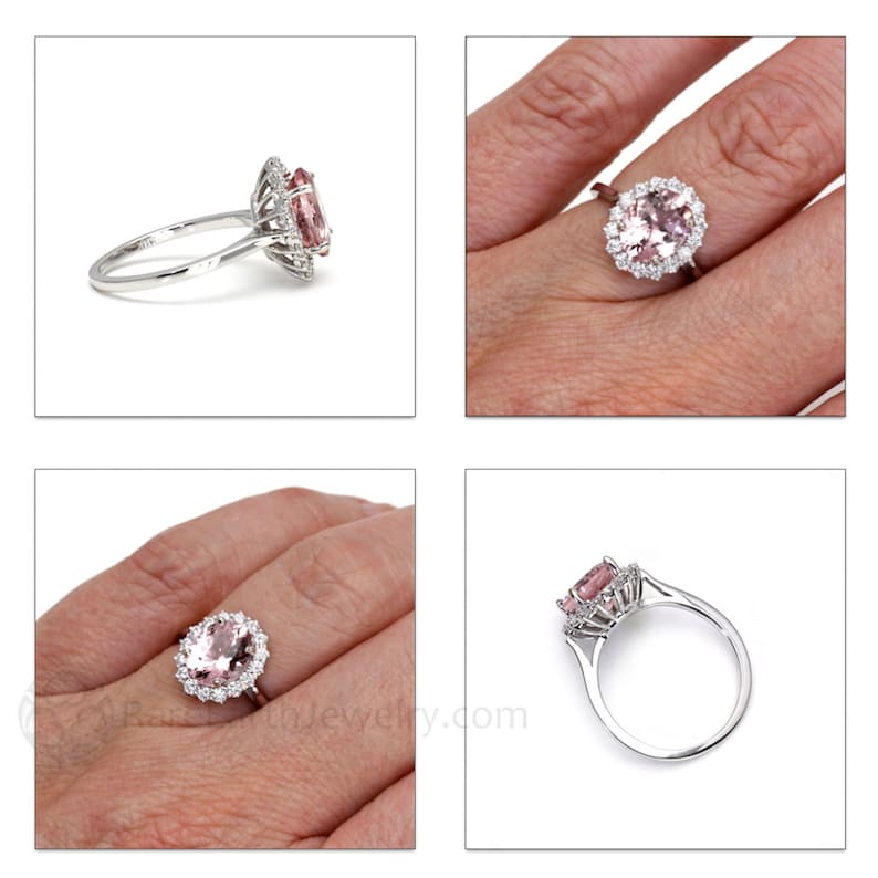 Pink Moissanite Engagement Ring Pink Moissanite Ring Platinum Etsy