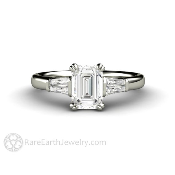 Smaragdschliff Diamant Verlobungsring 1 Karat Diamant Ring Etsy