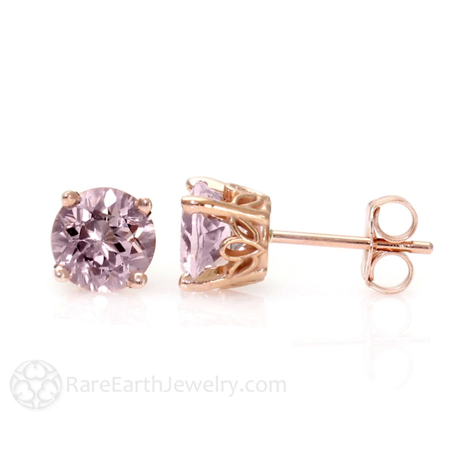 Rose De France Amethyst Earrings 5mm 6mm or 8mm Lavender Pink Etsy