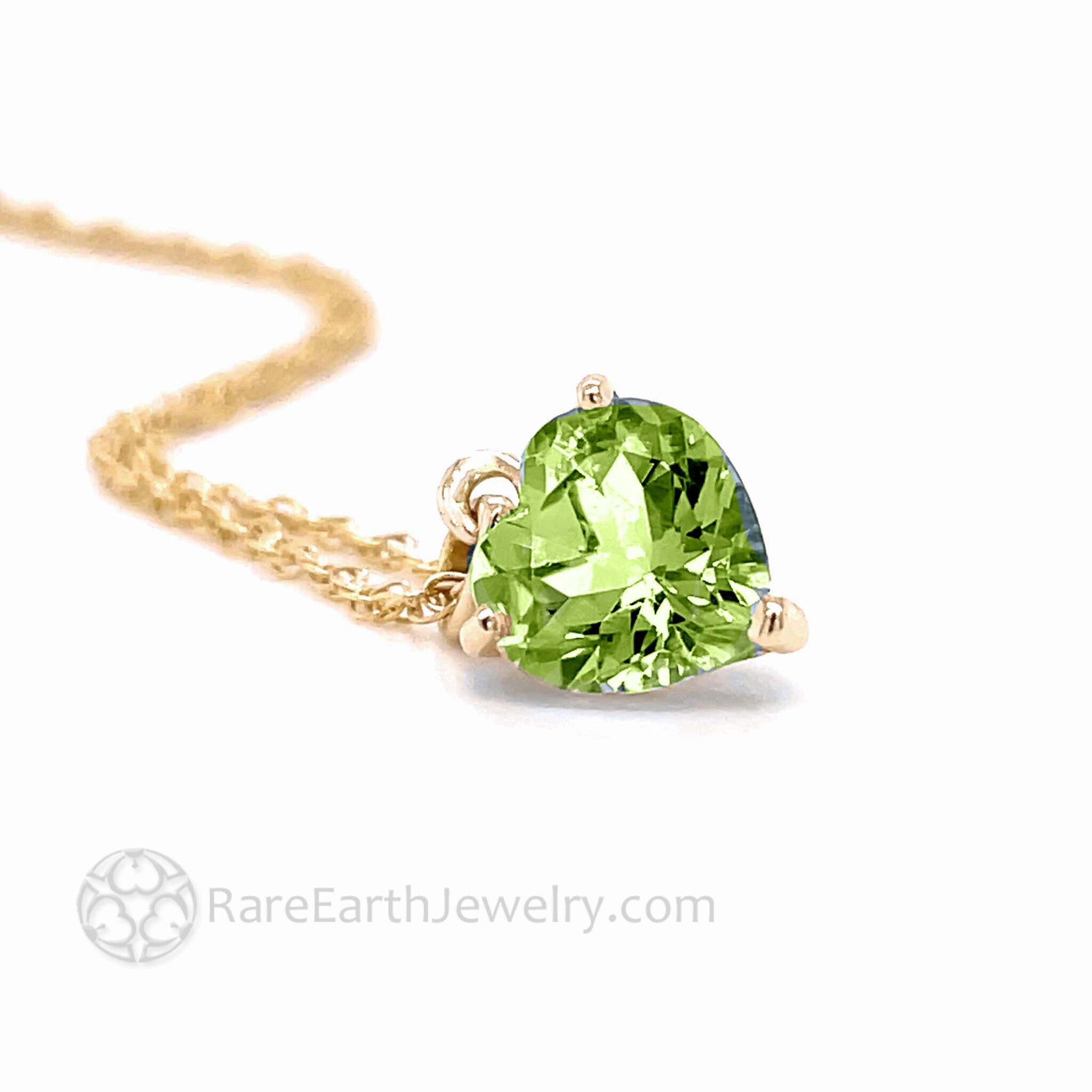 Peridot on sale heart necklace