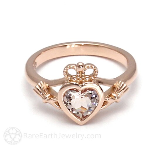 Silber und Rose Gold Irish Keltische Claddagh Ehering Keltischer Schmuck Silber und Rose Gold Irish Keltische Claddagh Ehering Keltischer Schmuck