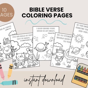 Preschool Christian Bible Verse Homeschool Sunday School Printable Coloring Page Kids Kindergarten Activities Scripture Printable Worksheet