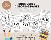 Preschool Christian Bible Verse Homeschool Sunday School Printable Coloring Page Kid Kindergarten Activities Scripture Printable Worksheet