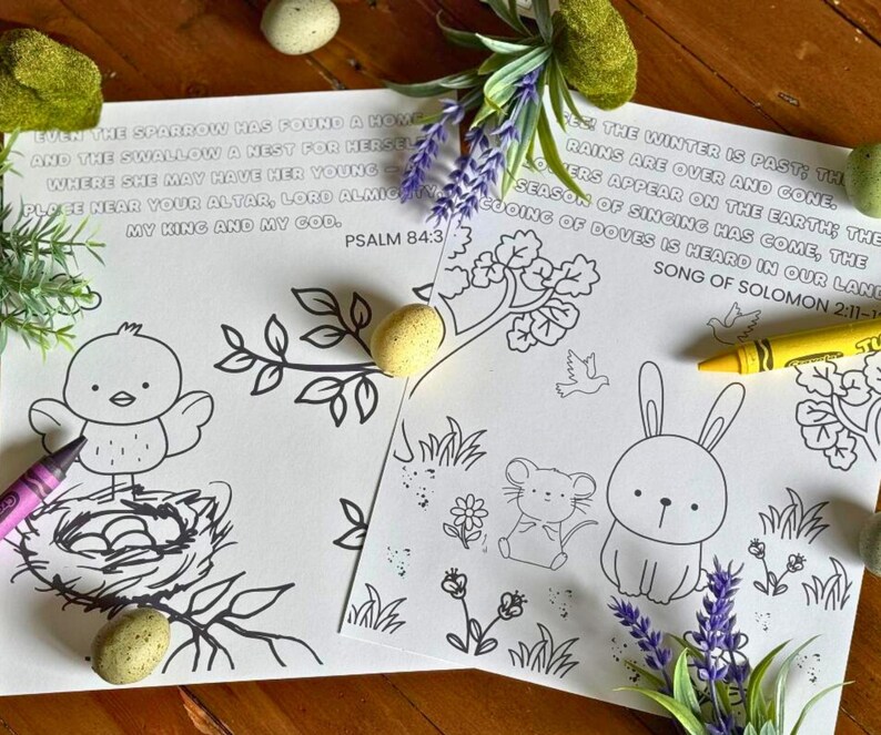 Spring Scripture Coloring Spring Preschool Christian Bible Verse Homeschool Sunday School ...