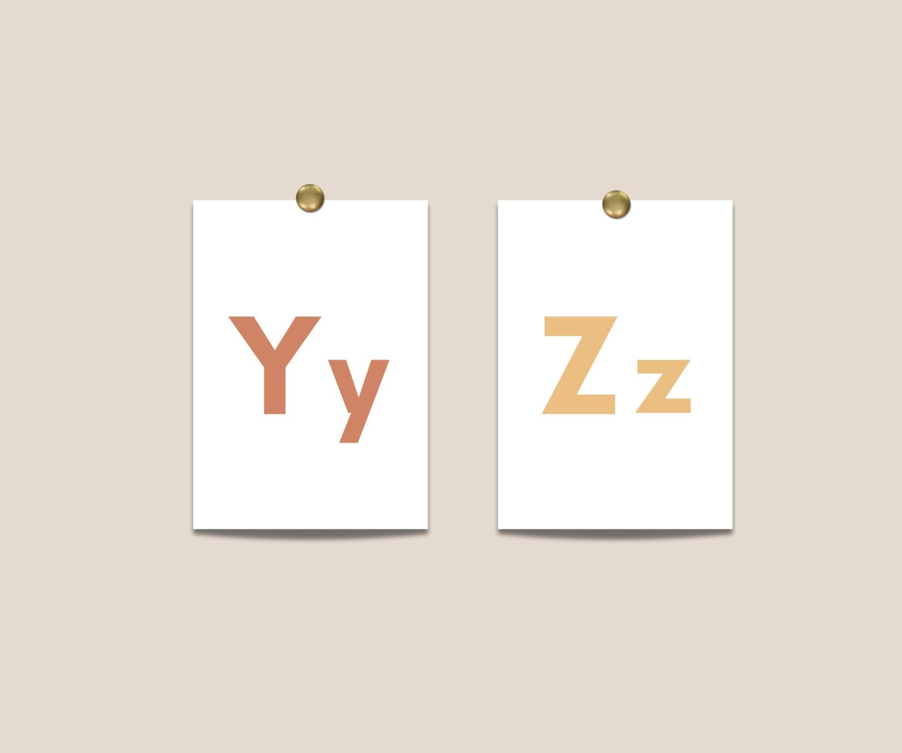 Alphabet Flashcards, ABC Flash Cards, Educational Cards, A-Z Cards ...