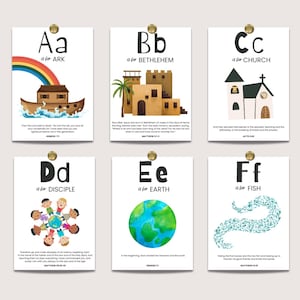 ABC Bibel Schrift Flash Karten Auswendiglernen Bibel Vers Alphabet Kartenset Homeschool Sonntag Vorschule Lern-ABC-Set druckbar Pre K