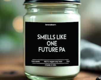 Future PA Gift: Personalized Soy Wax Candle (9oz)