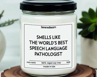 SLP Gift: Funny Soy Wax Candle for Speech Language Pathologist