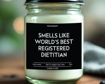 Registered Dietitian Gift: Scented Soy Wax Candle, 9oz