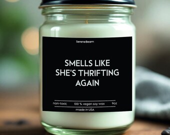 Thrift Shopping Candle: Soy Wax Thrifter Gift