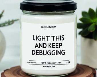 Debugging Soy Wax Candle: Funny Programmer Gift