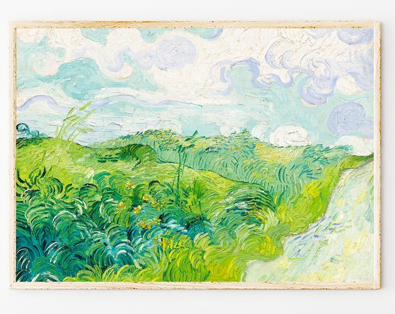 Vincent Van Gogh Art Print, Van Gogh Archival Print, Green Wheat Fields, Poster Wall Decor, Vincent VanGogh Painting Giclee Prints, Gifts