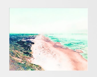 Coastal Wall Decor, Sand Dunes Beach Watercolor Painting Prints, Watercolor Achival Art Print, Gallery Wall Decor, Watercolor Paintings