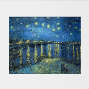 Vincent Van Gogh Wall Art Print, Starry Night Over the Rhone 1888, Impressionist Art Prints, Van Gogh Gifts, Art Home Decor, Gifts