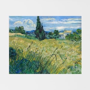 Van Gogh Painting, Vincent Van Gogh Art Print, Van Gogh Green Wheat Field with Cypress 1889, Vincent VanGogh Painting Giclee Prints, Gifts