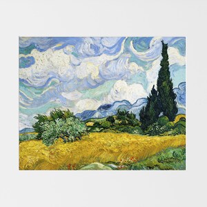 Vincent Van Gogh Wall Art Print, Wheat Field with Cypresses 1889 Print, Impressionist Art Prints, Van Gogh Gifts, Art Home Decor, Art Gifts