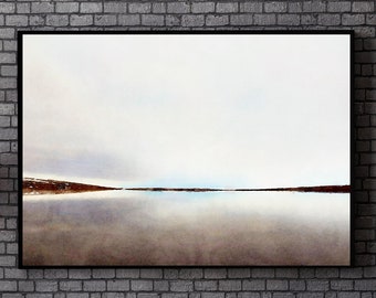 Abstract Landscape Painting, Contemporary Large Format Art Painting on Canvas, Modern Wall Decor, Lake Landscape, Art Gifts