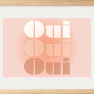 French Wall Art, Oui Prints, Glam Wall Art, French Words Graphics, Fashion French Wall Decor, Paris Art Prints, Parisian Style Home Decor