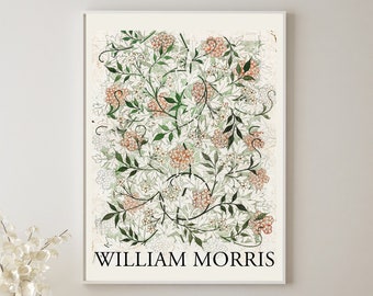 William Morris Print, William Morris Jasmine Art Print, William Morris Poster Wall Decor, Floral Prints Vintage Design Graphic Pattern