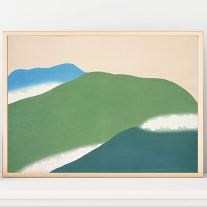 Kamisaka Sekka Painting Print, Japanese Woodblock Prints, Japanese Art Wall Decor, Green Mountains Momoyogusa, Graphic Wall Art Prints