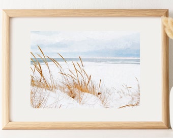 Coastal Wall Decor, Sand Dunes Watercolor Painting Prints, Beach Print, Beach House Decor Art, Gallery Wall Decor, Watercolor Paintings