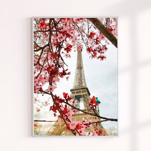 Paris Eiffel Tower Print Wall Art, Paris Painting Print, Modern Decor Art Prints, Paris Photography, France Eiffel Tower, French Wall Decor