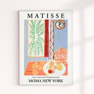 Matisse Wall Art, Henri Matisse Still Life with Pomegranates, Archival Art Print Exhibition Poster Wall Decor
