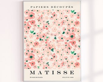 Matisse Flower Poster, Matisse Flower Market Prints, Matisse Cut Out, Matisse Print, Papiers Decoupes Matisse, Matise, Matisse Floral Prints