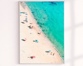 Aerial Ocean Beach Photo Digital Download .JPG or .PNG File in size of your choice, Digital Download Art Painting Prints, Digital Print