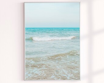 Lone Wave Coastal Beach Wall Art Photography Print Photograph, West Coast Minimalist Modern Decor Art Prints Photography, Minimal Art