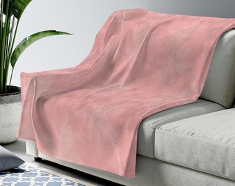 Soft Pink Palm Trees Velveteen Blanket - 3 Available Sizes and Supersoft and Plush for your Bedroom, Living, Dorm, Apartment or Home