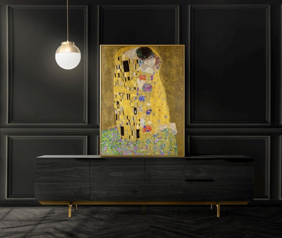 Gustave Klimt's The Kiss, Classic Painting Art Print, Archival Portrait Prints, Timeless Gallery Wall Decor, Giclee Prints, Art Nouveau