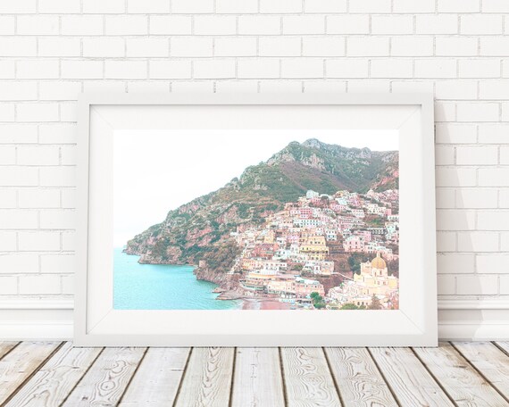 Amalfi Coast Wall Art Print Photograph Positano Dome, Travel Photography Modern Decor Art Prints, Wall Art Pic Photography Coastal Print