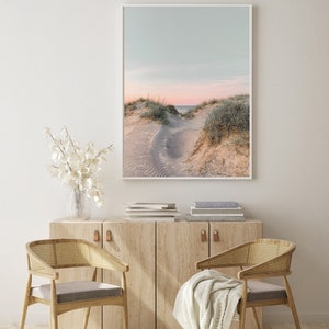 Beach Sand Dunes Grass Wall Art Print Coastal Photograph, Modern Coast Decor Art Prints Photography, Beach House Wall Art image 3
