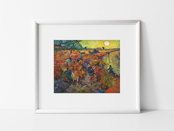 Vincent Van Gogh Wall Art Print, The Red Vineyard 1888, Classic Impressionist Art Prints, Van Gogh Gifts, Poster Art Home Decor, Gifts