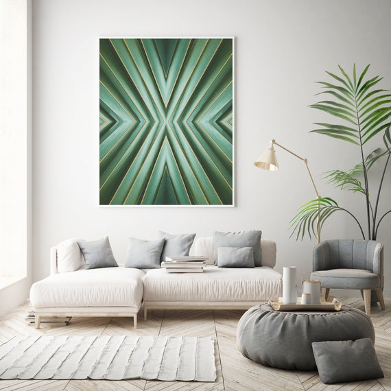 Abstract Photography Palm Tree Geometric Print, Modern Chevron Graphic Photo, Palm Tree Fine Art Photographic Print, Botanical Prints