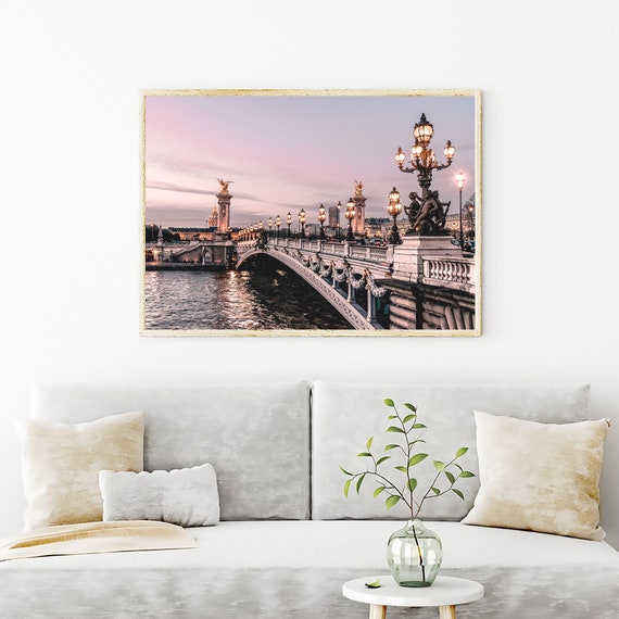 Paris Bridge Wall Art, Paris Digital Download, Travel Photography Prints, Paris Photograph Wall Decor, Paris Architecture Bridges Image