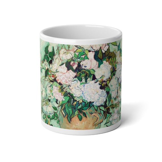 Large 20 Ounce Van Gogh Art Coffee Mug Set, Jumbo Tea 20 Oz Mug, Choose from Van Gogh Famous Artworks or Your Custom Image Printed on XL Mug