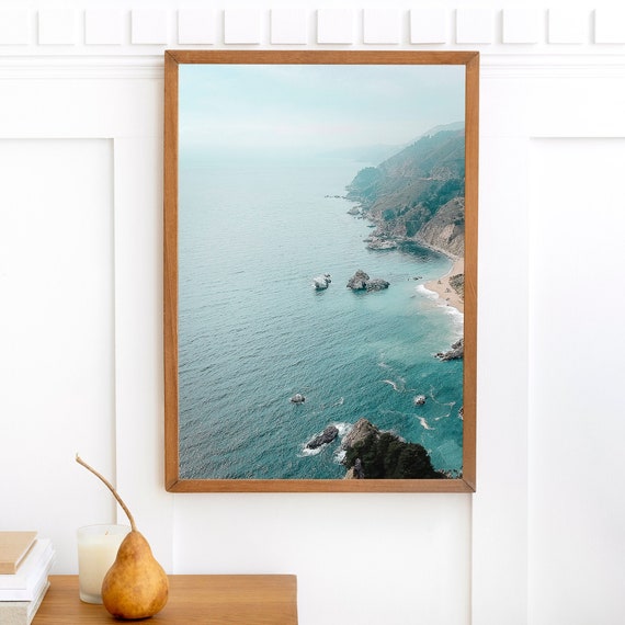 Beach House Wall Art Prints California Coastal Haze Photograph, West Coast Minimalist Modern Decor Art Prints Photography, Beach Wall Art