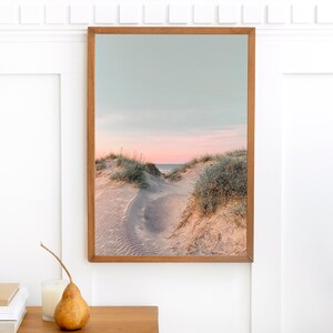 Beach Sand Dunes Grass Wall Art Print Coastal Photograph, Modern Coast Decor Art Prints Photography, Beach House Wall Art image 4