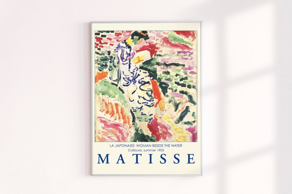 Vintage Design Matisse Wall Art, Henri Matisse Archival Art Print Exhibition Poster Wall Decor, Abstract Painting La Japonaise Giclee Prints