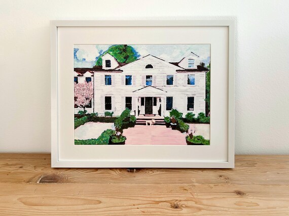 Custom Home Portrait Original Painting, Hand Painted Art, Realtor Closing Gift, Original Artwork, Housewarming Gift, Personalized House Art