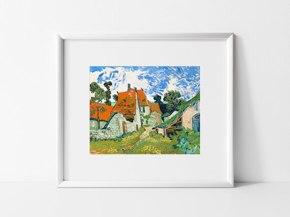 Vincent Van Gogh Wall Art, Street in Auvers sur Oise 1890, Impressionist Art Prints, Van Gogh Gifts, Art Home Decor, Gifts