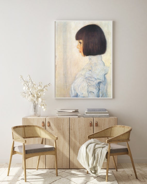 Gustave Klimt Portrait of Helene Klimt, Classic Painting Art Print, Archival Portriait Prints, Timeless Gallery Wall Decor