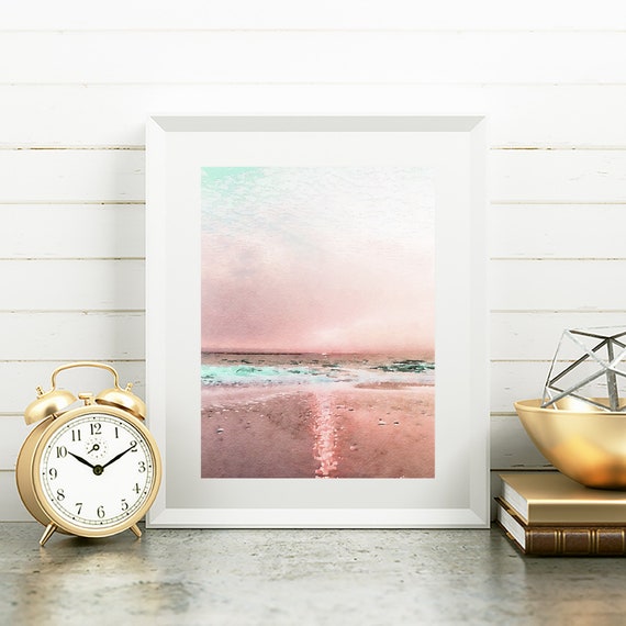 Coastal Wall Art Decor, Beach Sunset Watercolor Painting Prints, Watercolor Archival Art Print, Gallery Wall Decor, Watercolor Paintings 34