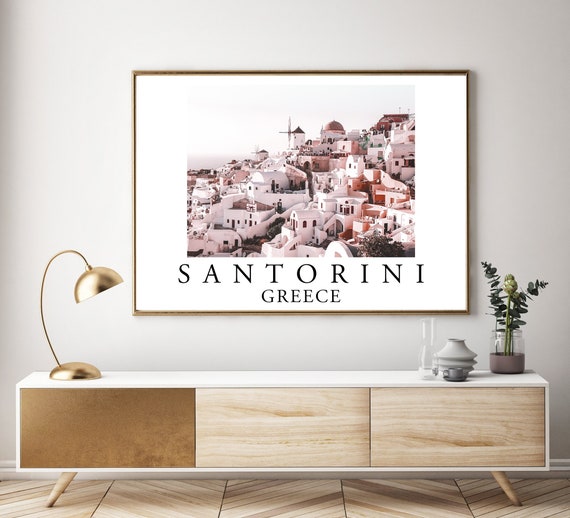 Santorini Views Photography Poster, Greece Islands Travel Archival Art Print Photograph, Beach Greek Isle Modern Travel Decor